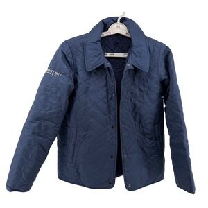 Patagonia Los Gatos Quilted Jacket Navy Blue Sherpa Lined Women's Small